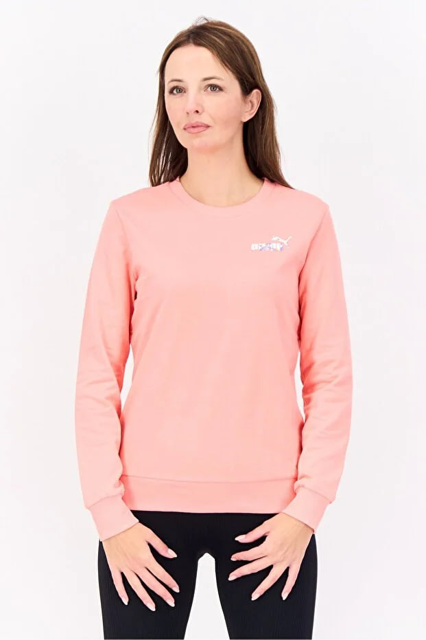 Puma Women Sportswear Fit Long Sleeves Outdoor Sweatshirt, Pink