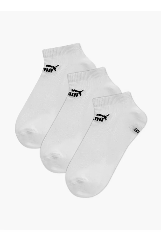 Puma Logo Print Ankle Length Socks - Set of 3