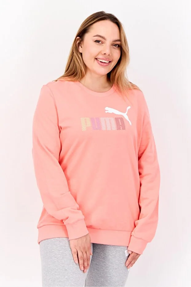 Puma Women Sportswear Fit Long Sleeves Outdoor Sweatshirt, Pink